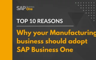 Manufacturing Business should adopt SAP B1