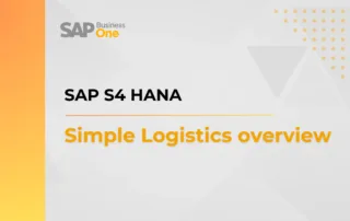 SAP S4 HANA Simple Logistics