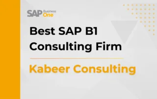 Best SAP Business One Consulting Firm