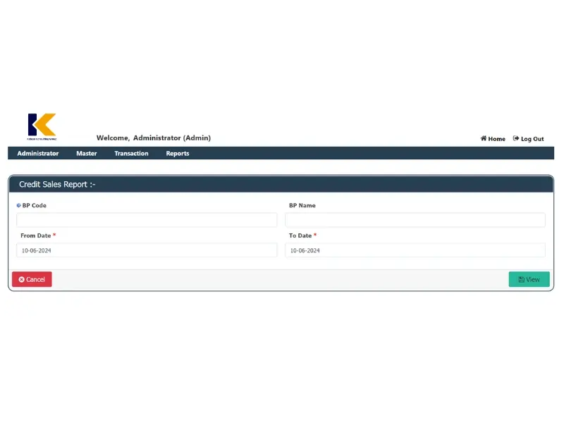 SMM - 1 - Credit Sales Report