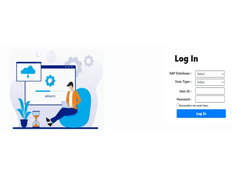 maintenance management application login image