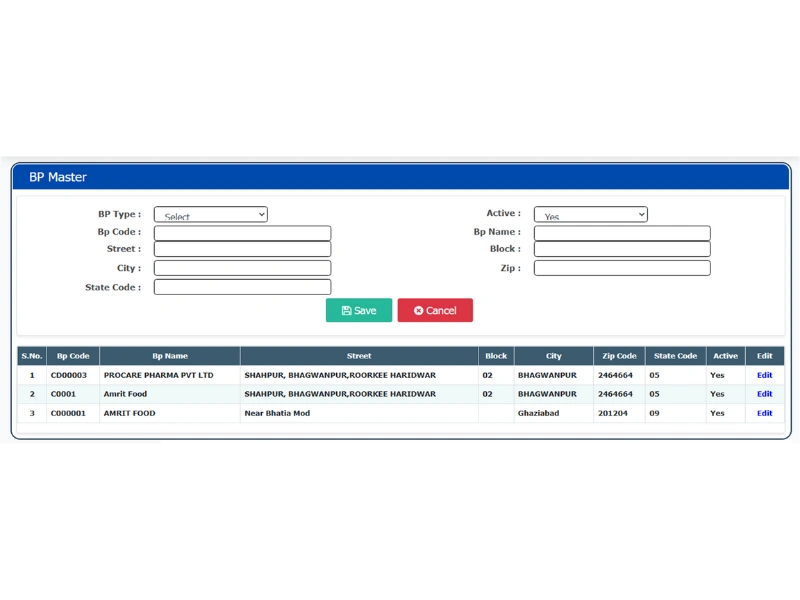 Business Partner Master - Master Data - EAM