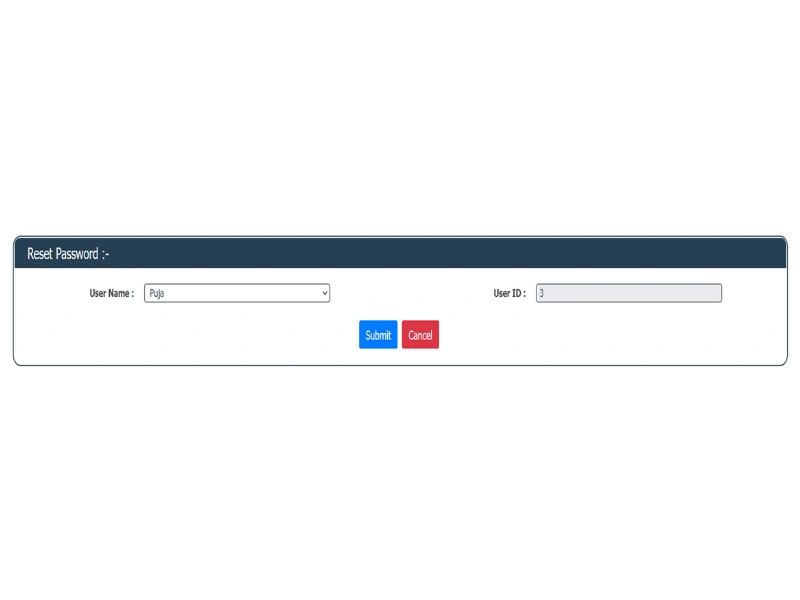 Reset Password - Administration - EAM