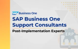 SAP Business One Support Consultants Post-Implementation Experts - Blog