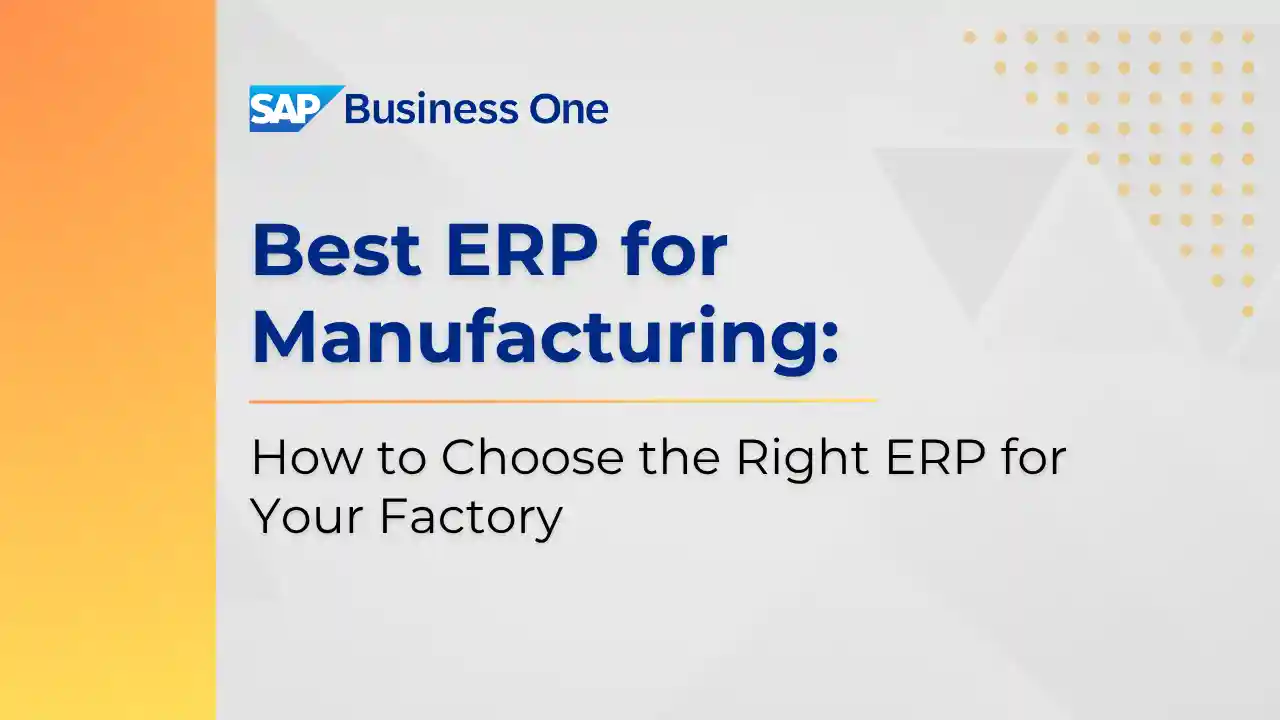 Best ERP for Manufacturing - Feature image - Blog
