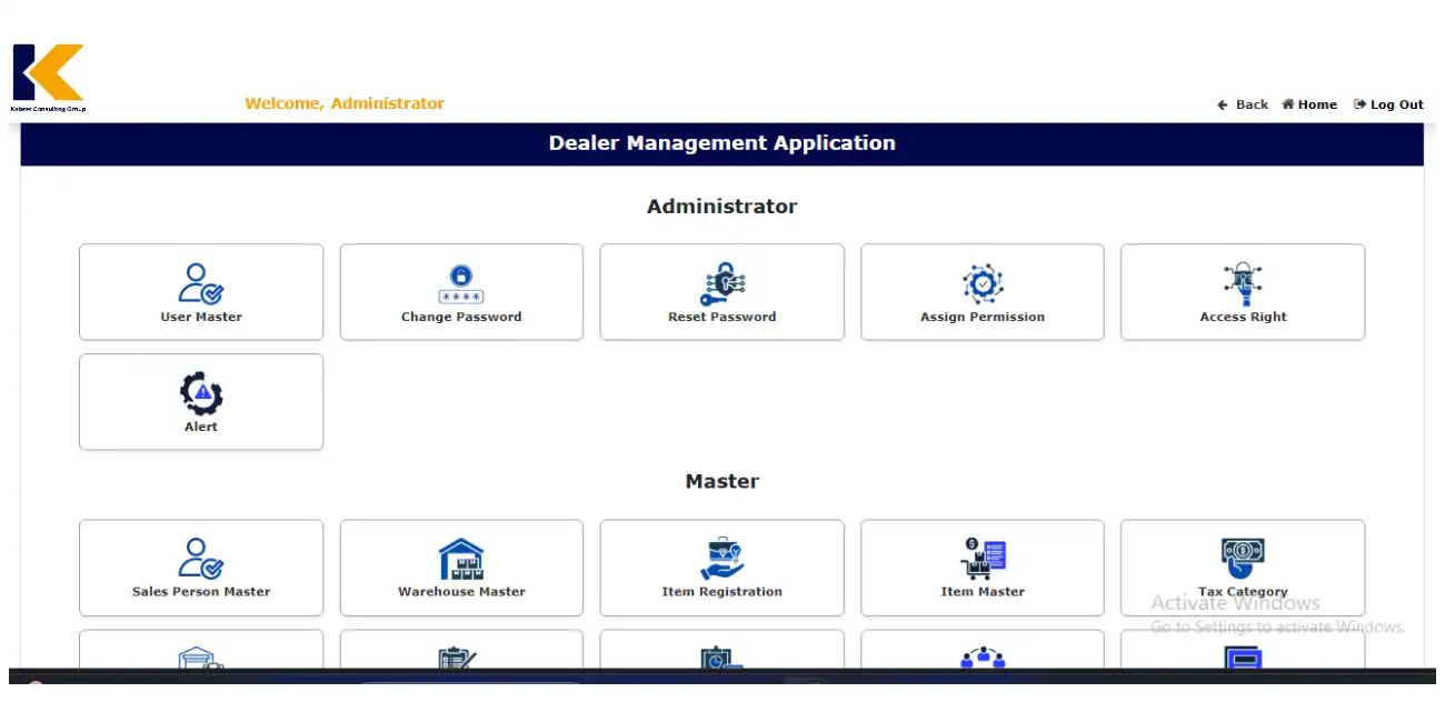 Homepage - Dealer Management System