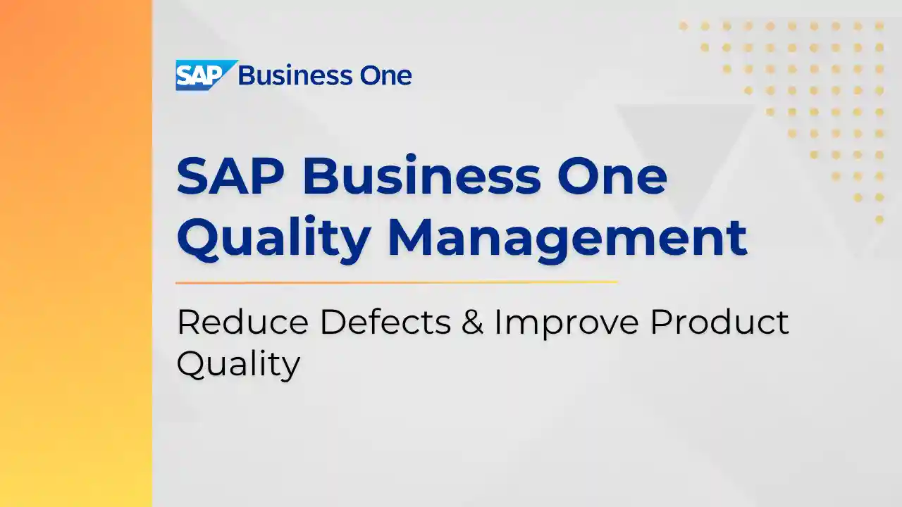 SAP Business One Quality Management