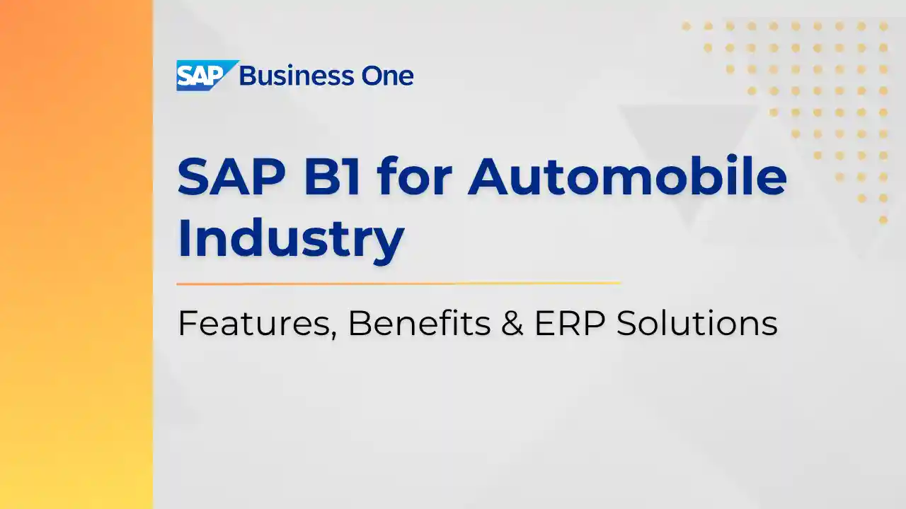 SAP B1 for Automobile Industry