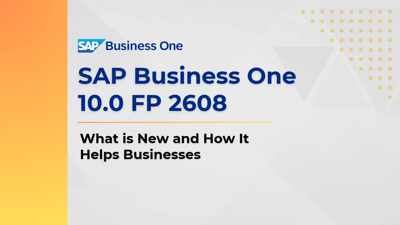 SAP Business One 10.0 FP 2608 - Feature image - Blog
