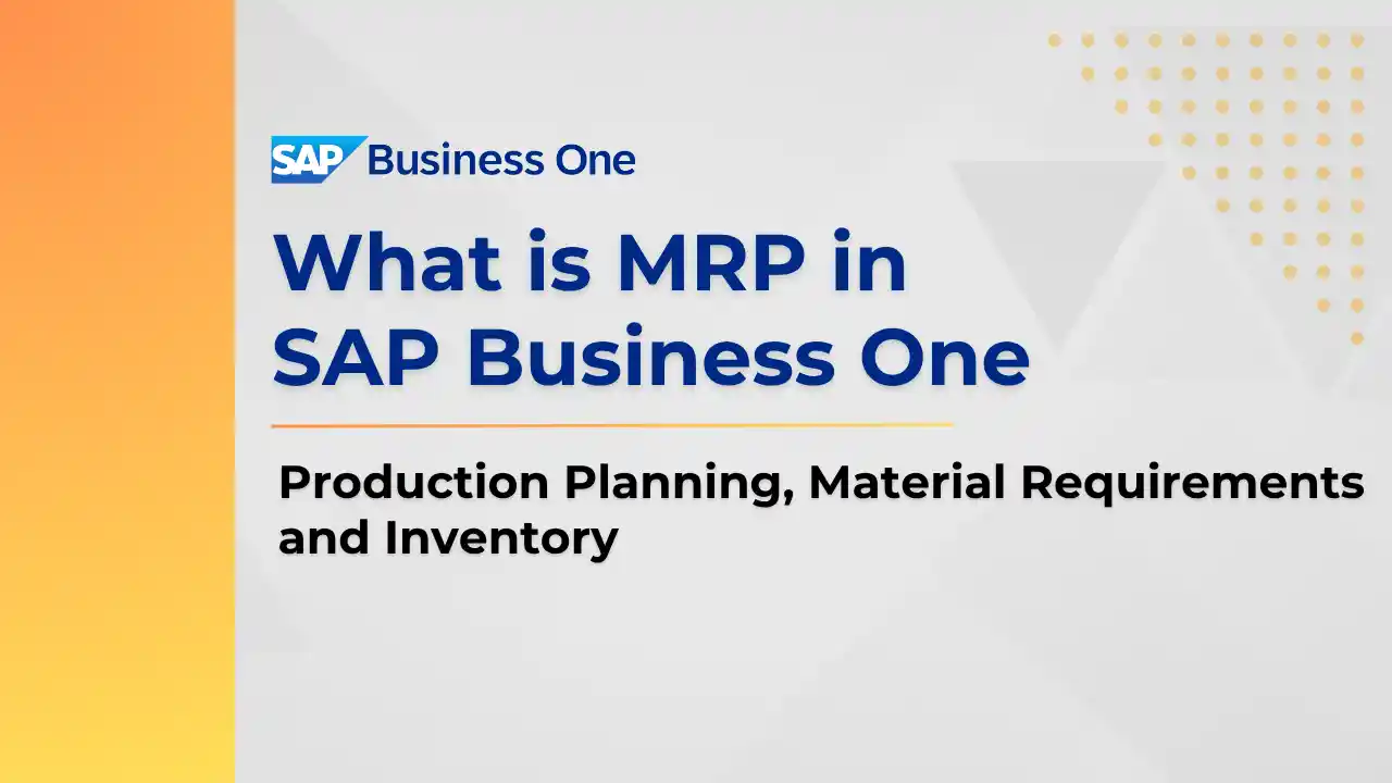 MRP in SAP Business One