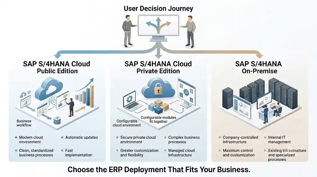 SAP S4HANA Public Cloud vs Private Cloud vs On-Premise